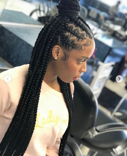 Featured image of post Creative Half Cornrows Half Box Braids / Box braids are the latest protective hairstyle trend.