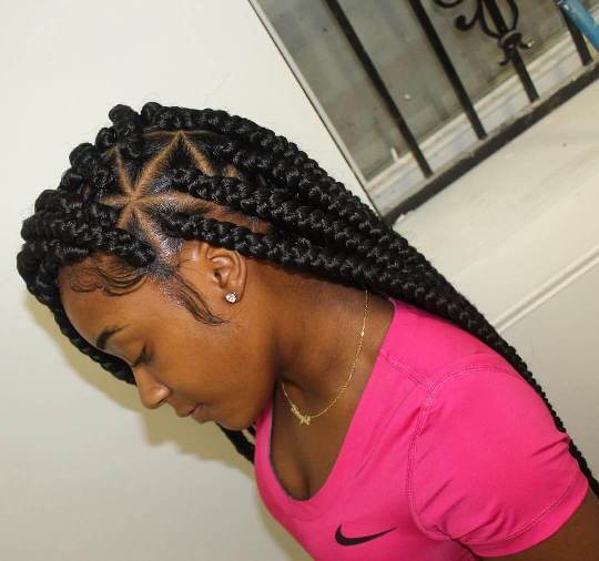 Featured image of post Jumbo Box Braids With Triangle Parts / See more ideas about box braids hairstyles, box braids styling, triangle braids.