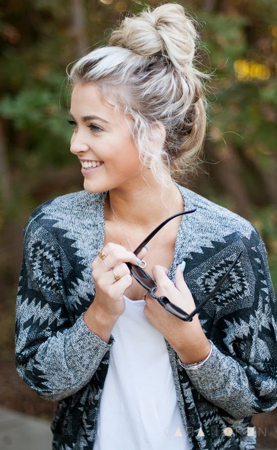 Long Hairstyles For Women Top Knot