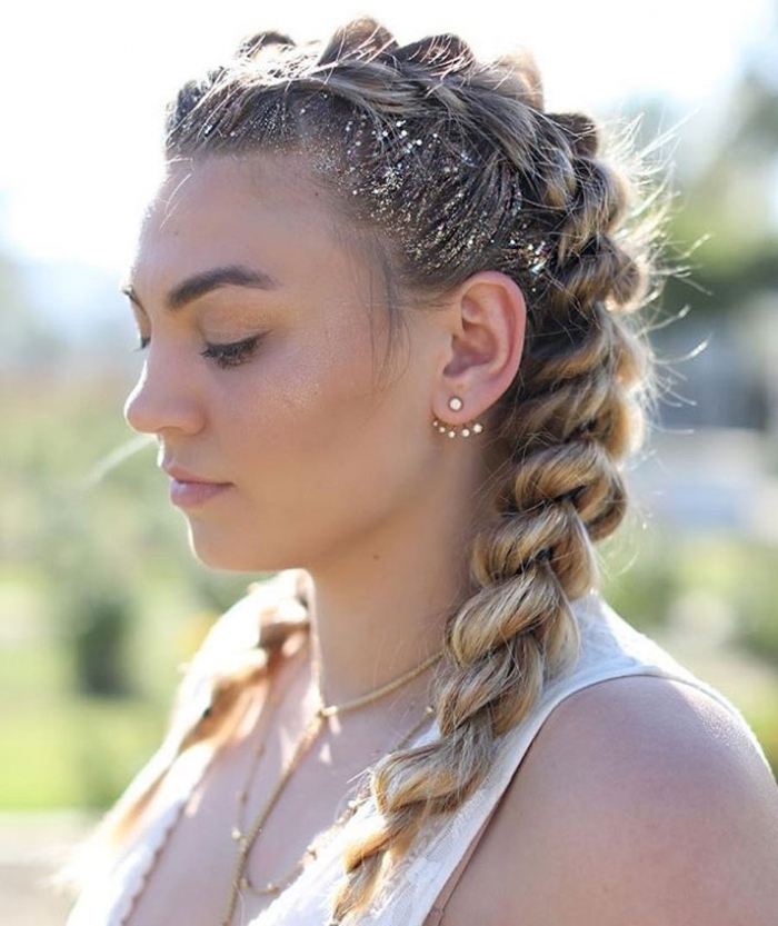 Glitter Fishtail Braid