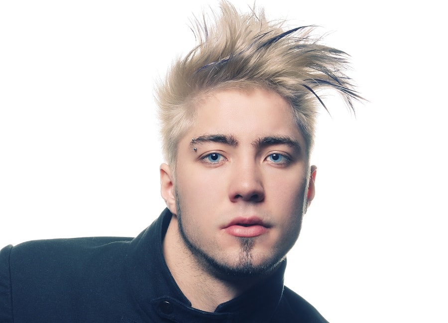 blonde guy with long spiky hair