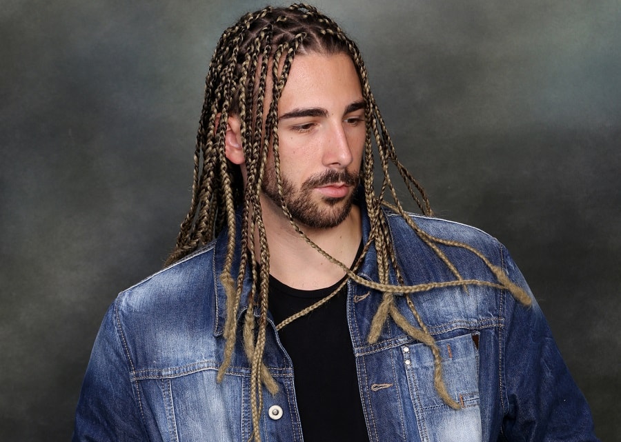 long hair braids for men