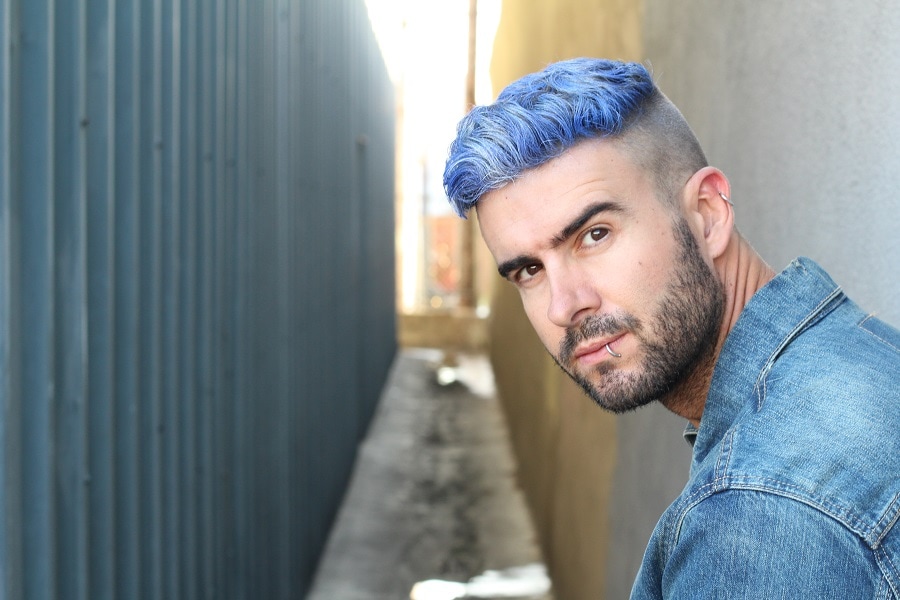 short blue hairstyle
