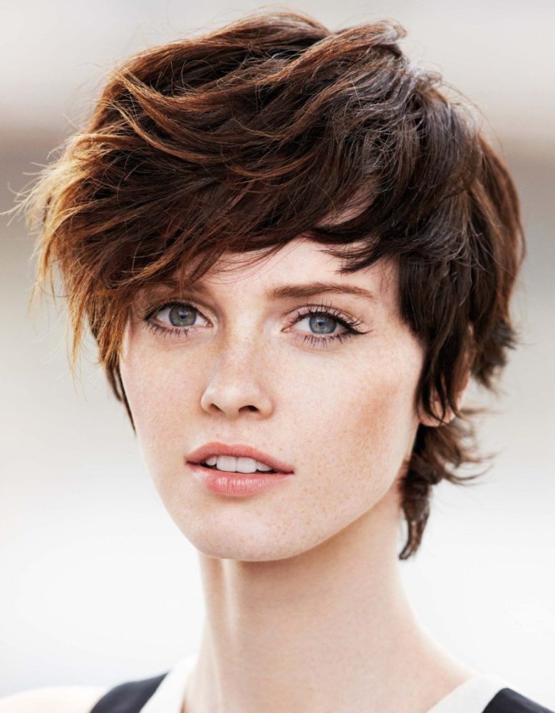 2 Brown Shaggy Short Hairstyle