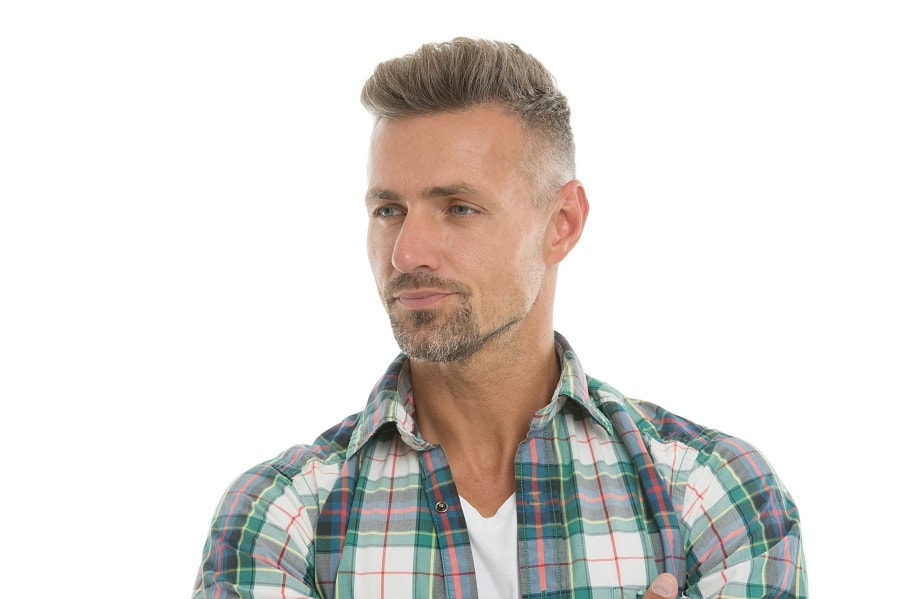 short hair with undercut for man over 40