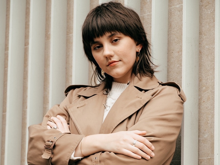 woman with medium short hair