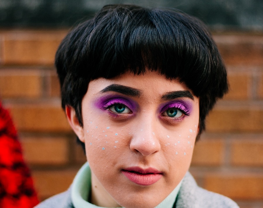 bowl cut for straight short hair