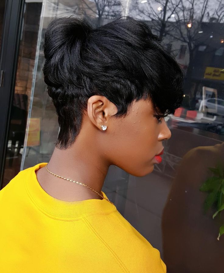 pixie cut black hair