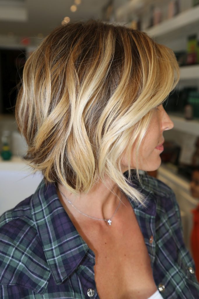 Inverted Bob With Wavy Hair