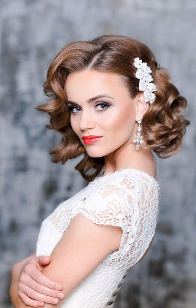 Short curled hair. Retro, but loving it in red for this winter and my