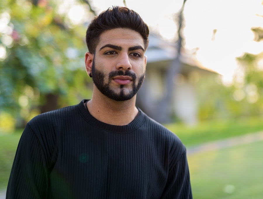 Indian guy with thick hairstyle