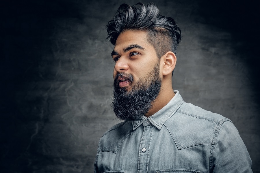 long quiff hairstyle for Indian men