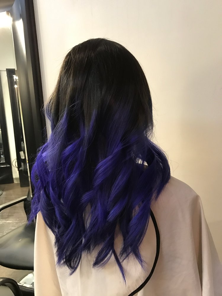Black and Blue Hair Color