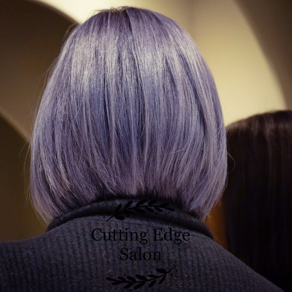 Bob Haircut with Purple Color