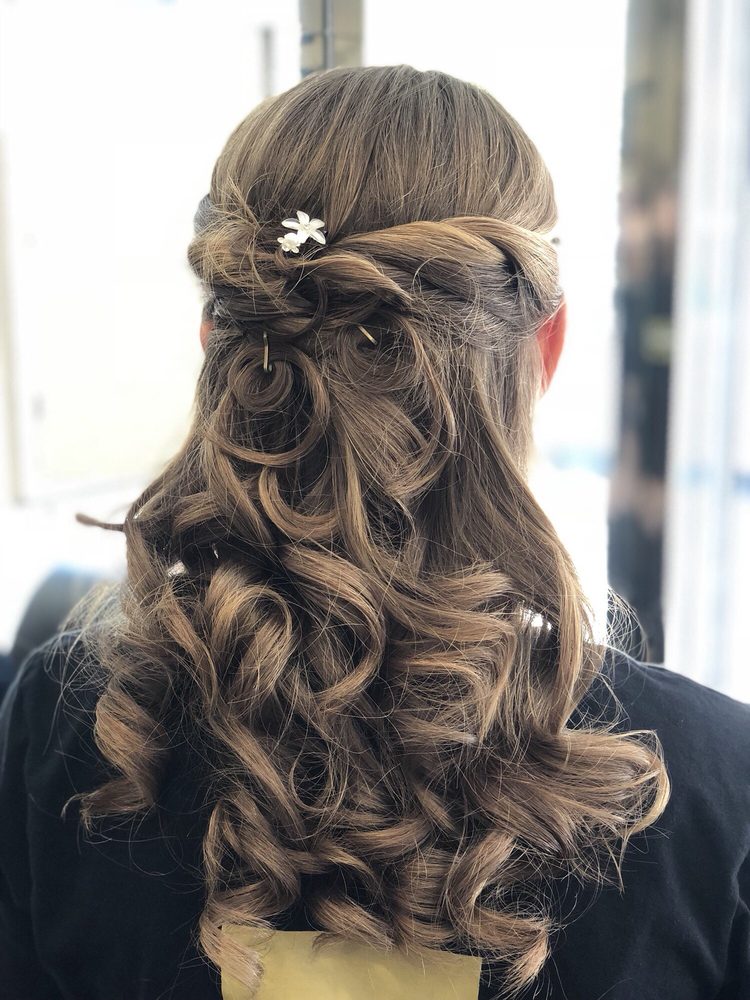Half Up Half Down Curly Hairstyle