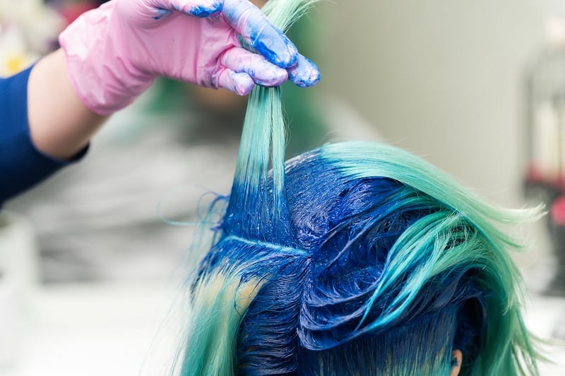 how to do blue hair color