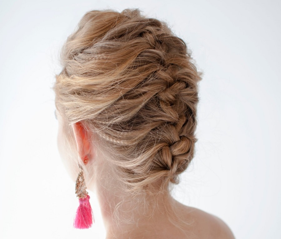 medium braided updo