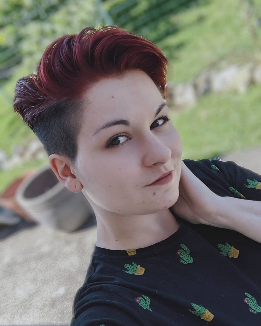 short quiff with undercut