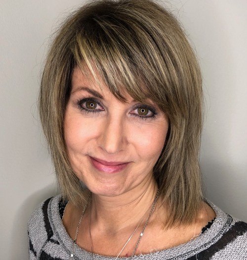 Hairstyles for Women Over 50 with Bangs