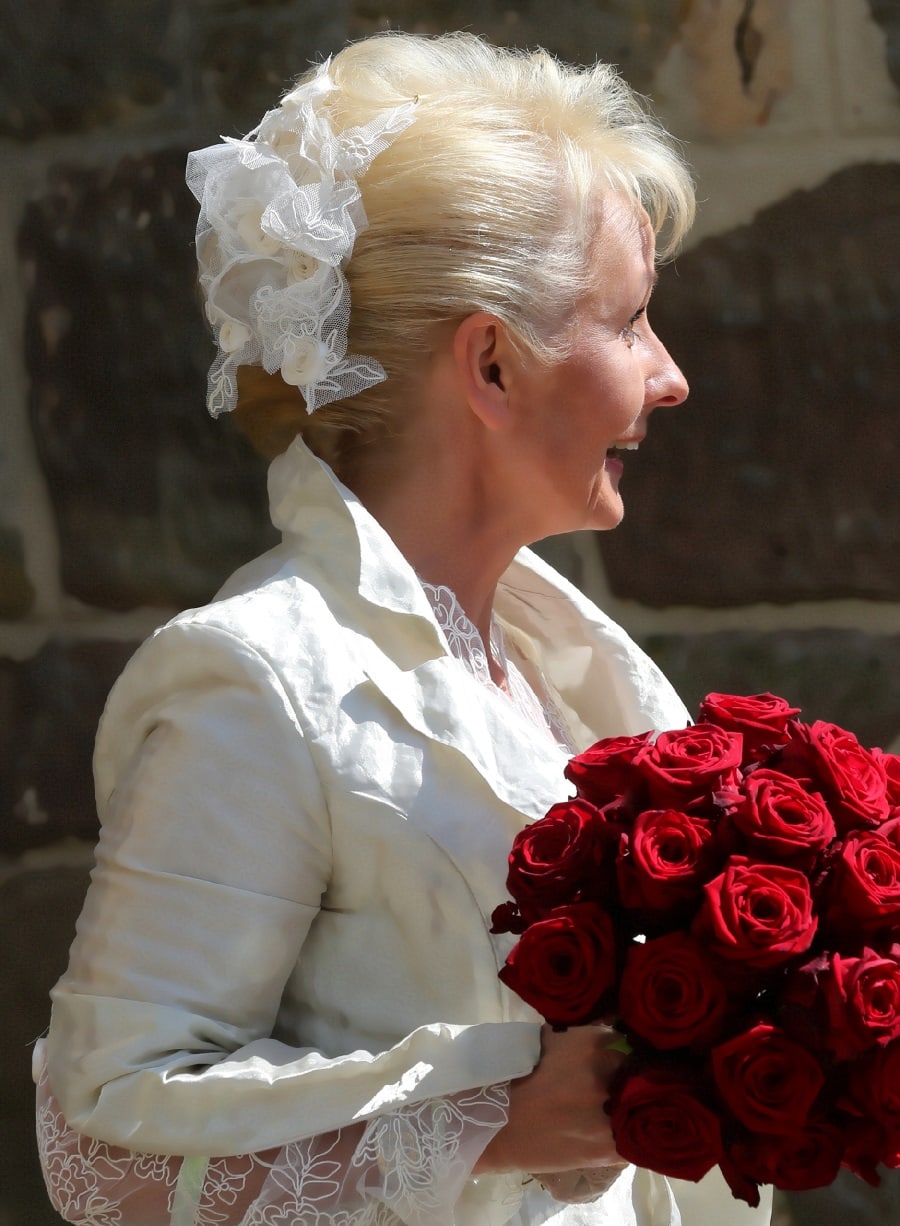 wedding updo for women over 50