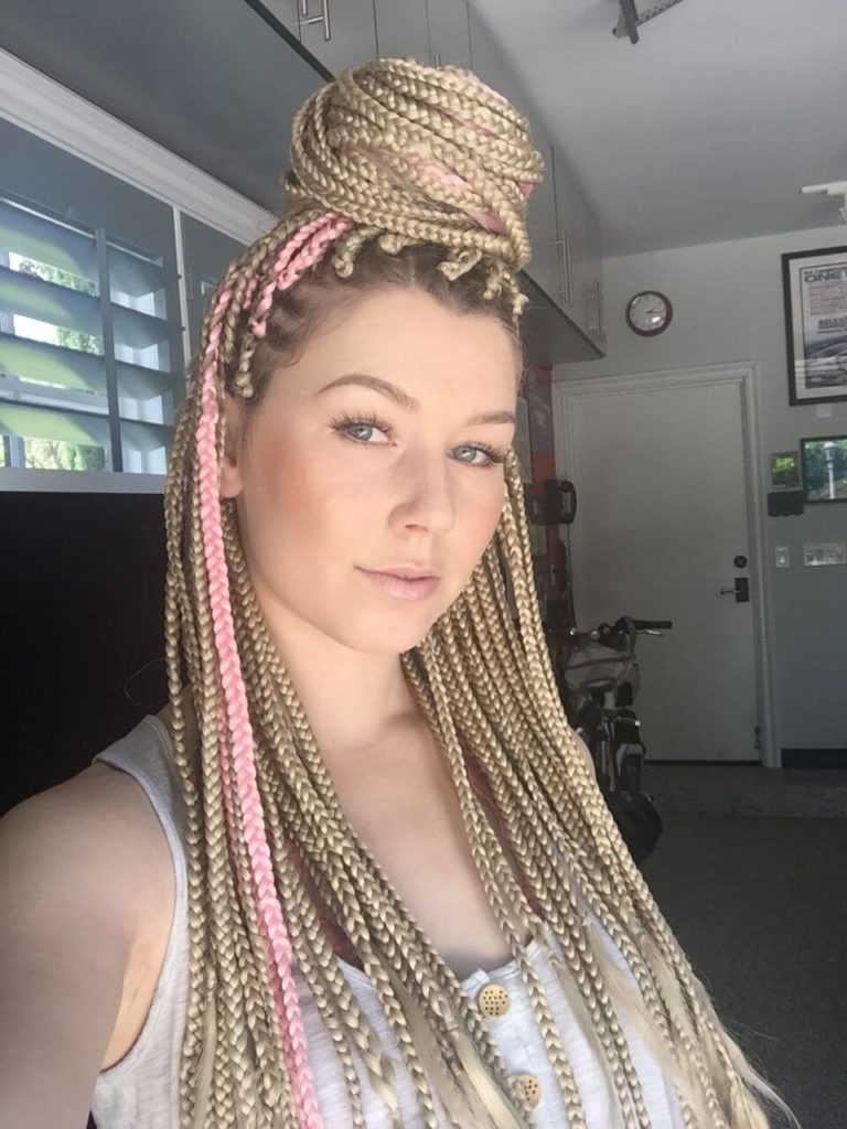 Caucasian Box Braids