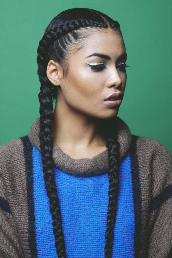 Two Braided Cornrow