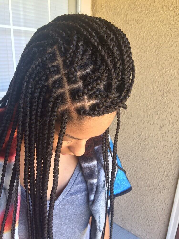 Square Box Braids