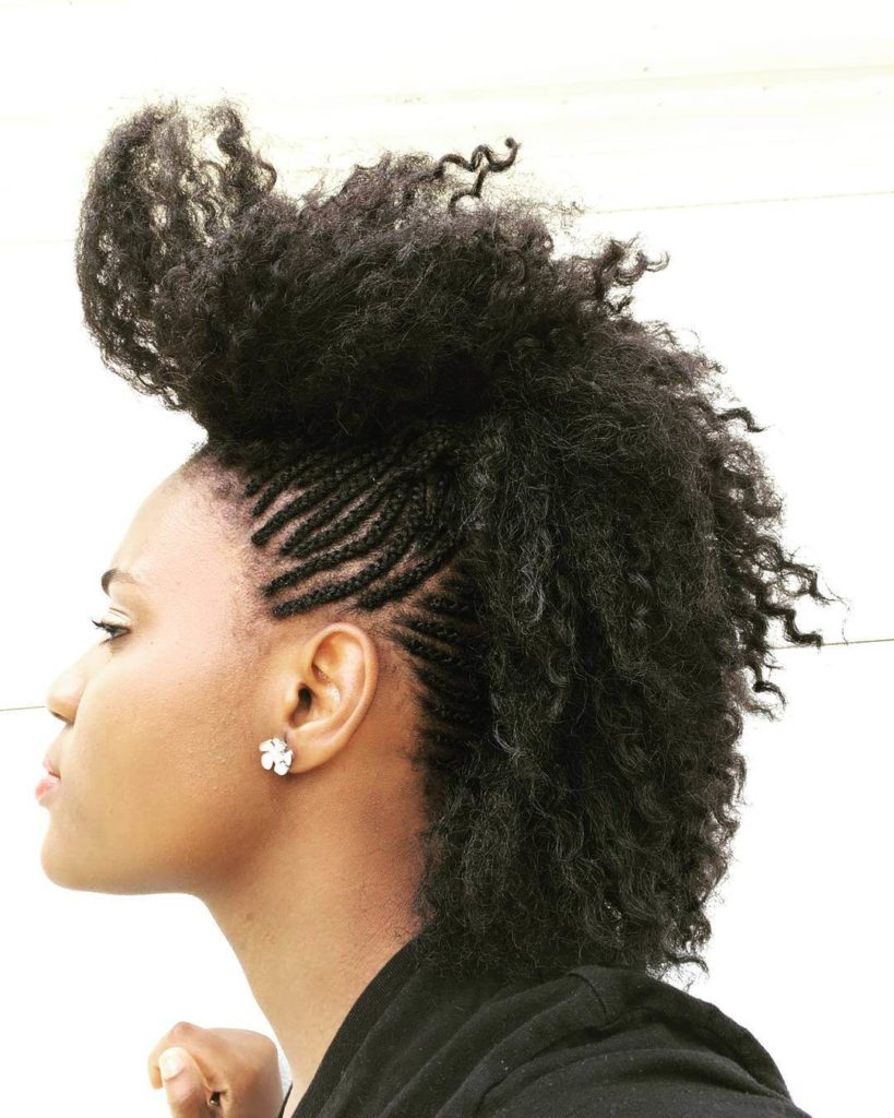 Side Mohawk Crochet Braids