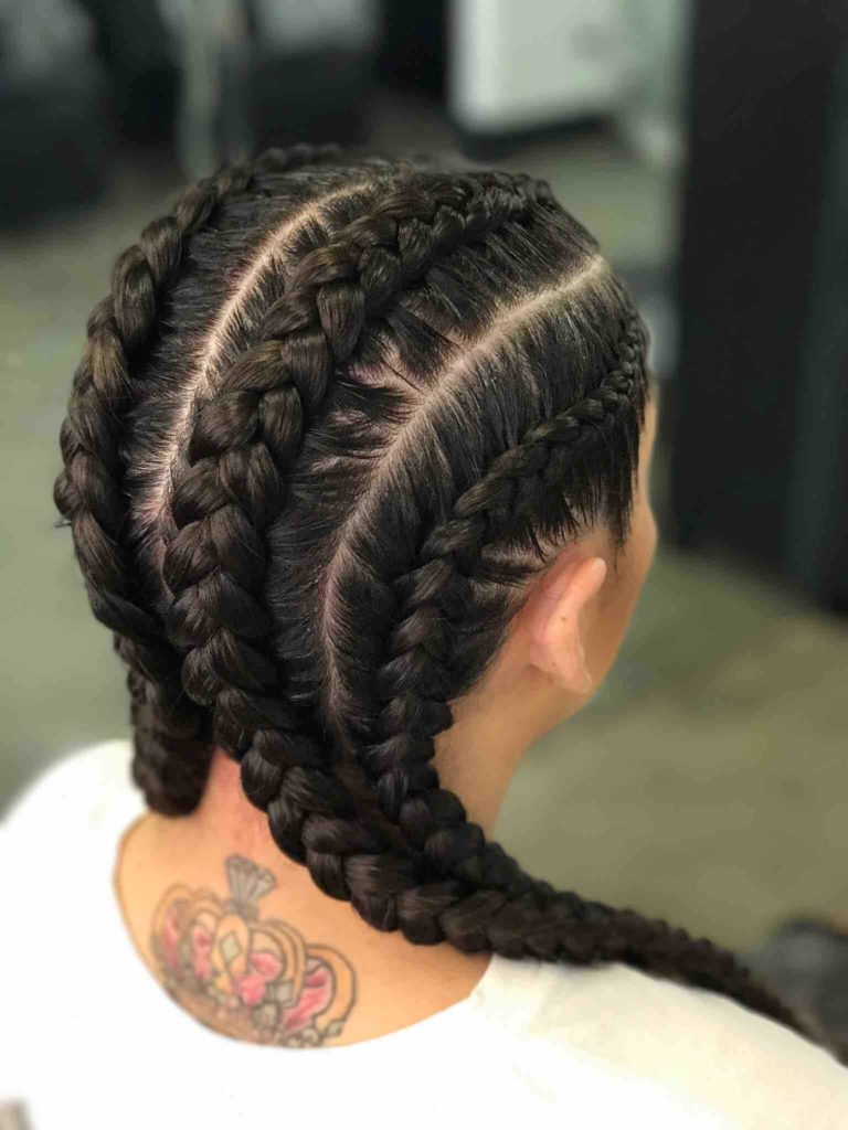 four braids hairstyle ponytailTikTok Search