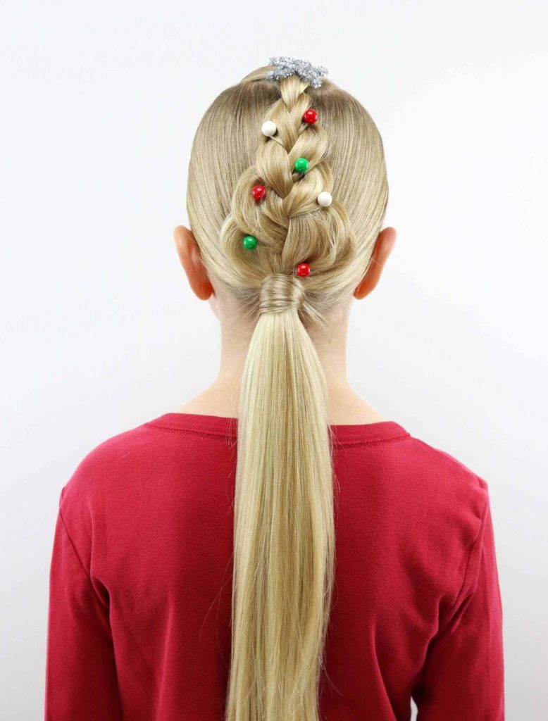 Christmas Tree Braid for Kids