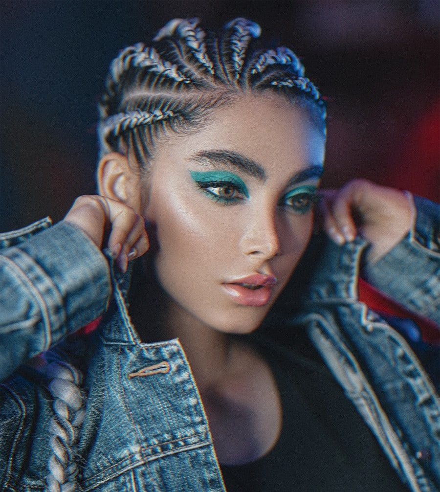 funky cornrow braids