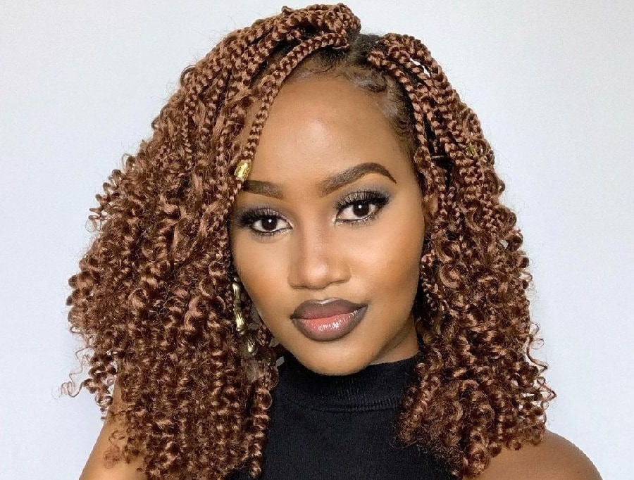 copper brown crochet braids