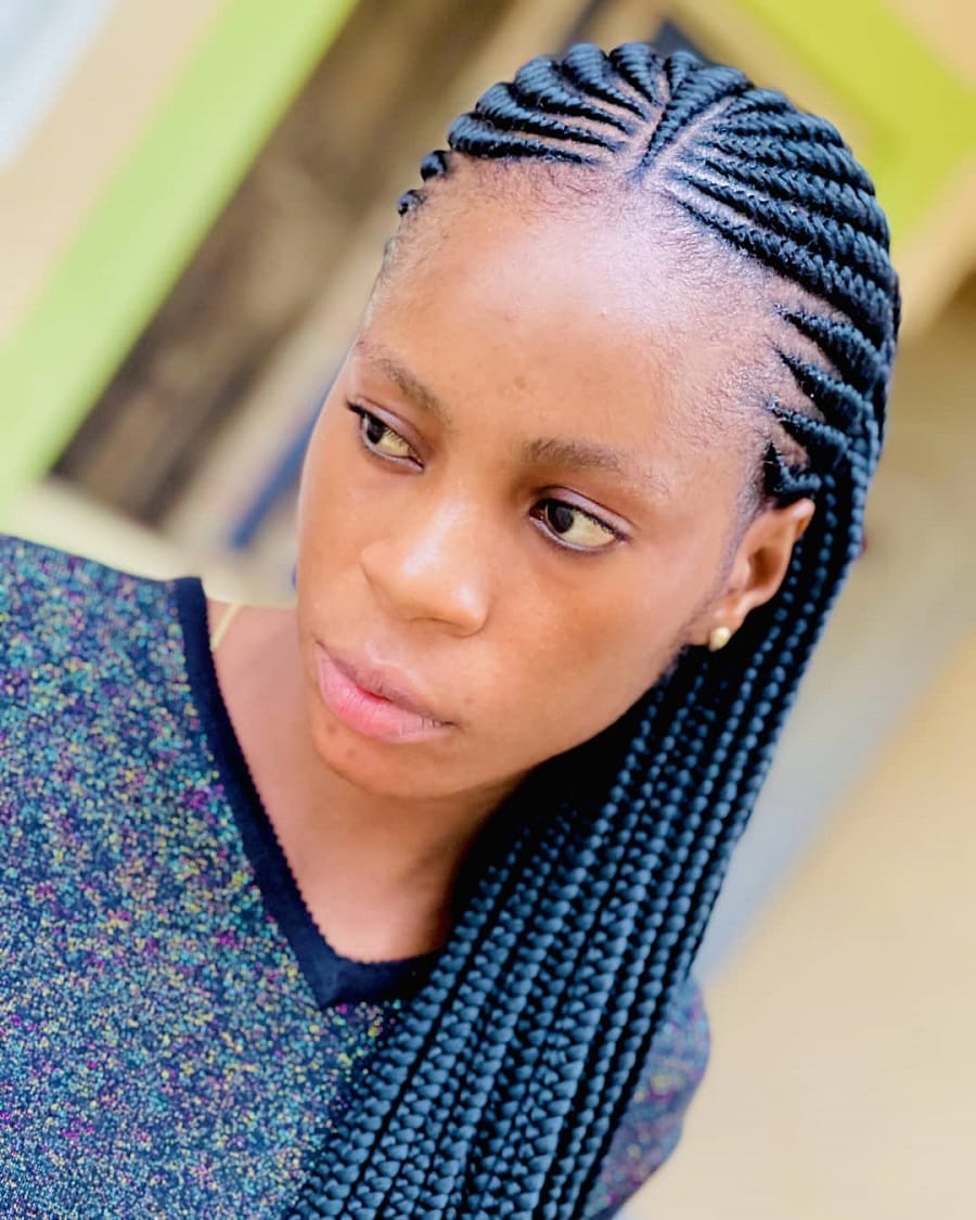 long and thin nigerian braids