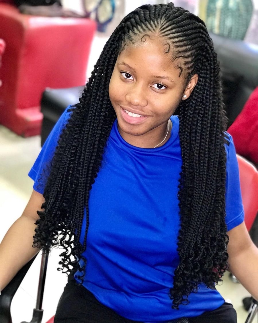 black girl nigerian braids