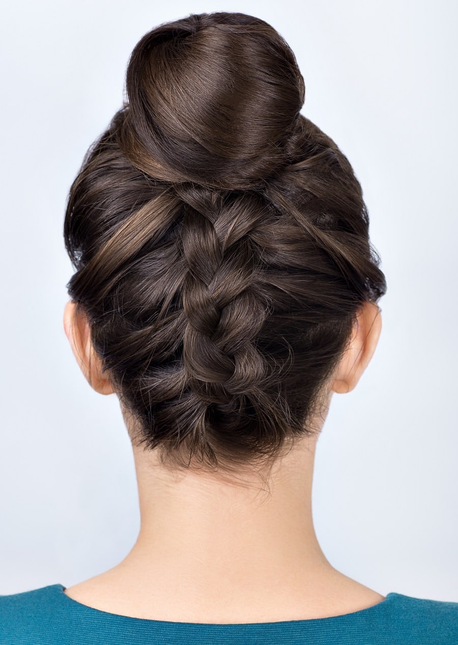 reverse braided updo