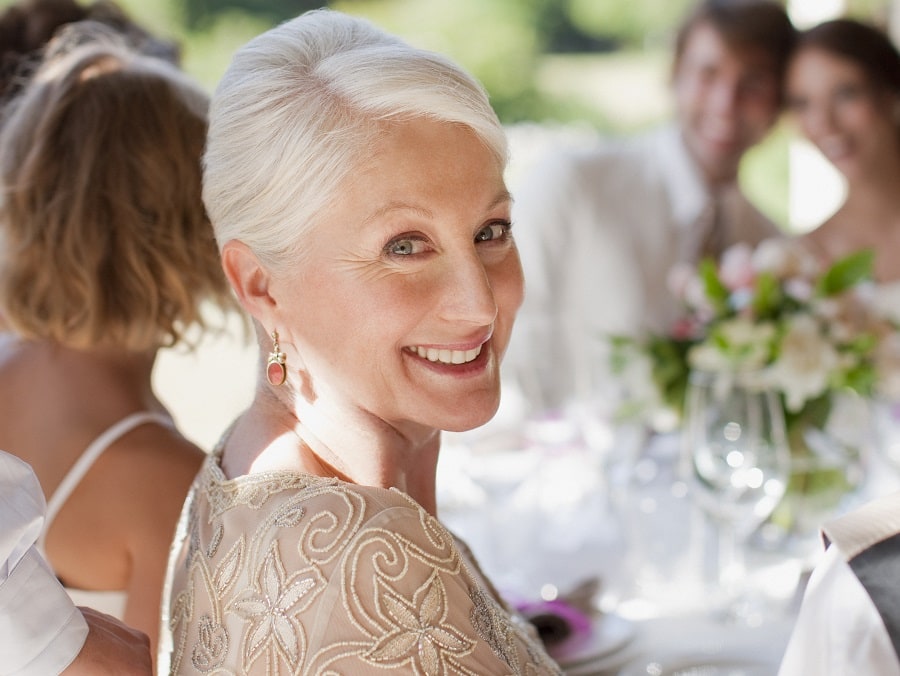 wedding updo for women over 50