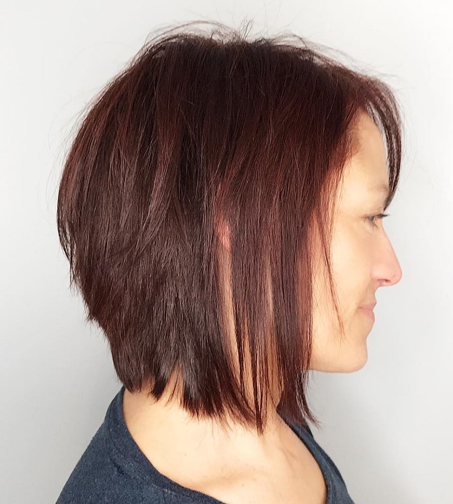 brunette bob for fine hair