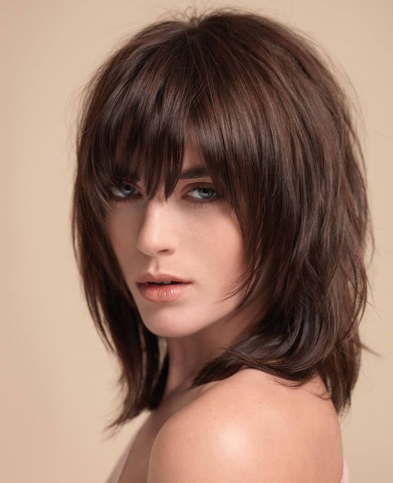 55 Trendy And Modern Shag Haircuts For A Round Face