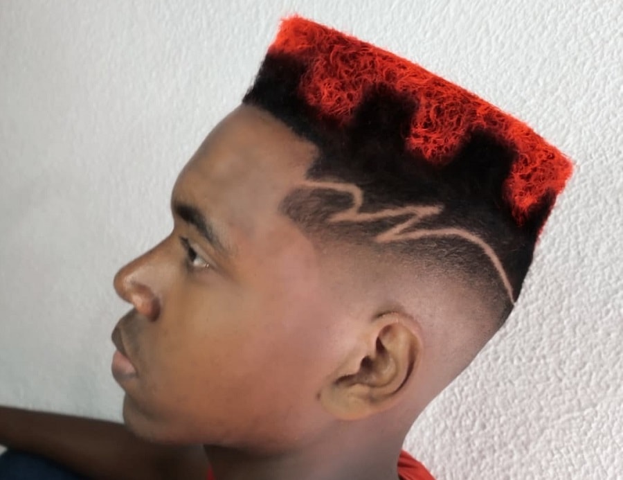 black guy with flat top haircut