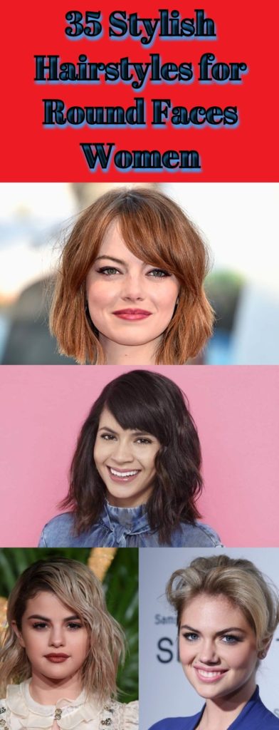 Hairstyles for Round Faces Women