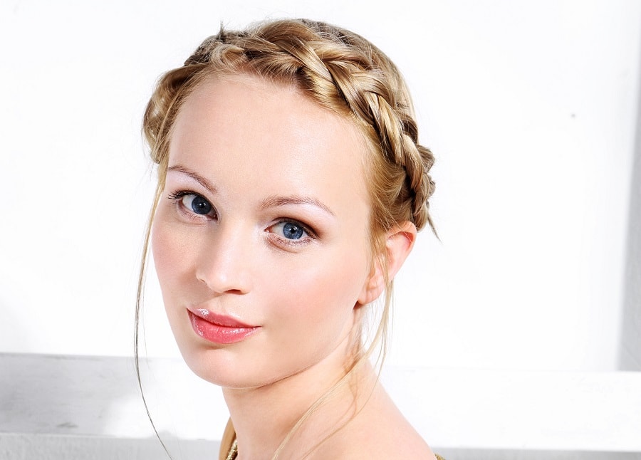 everyday hairstyle with crown braid