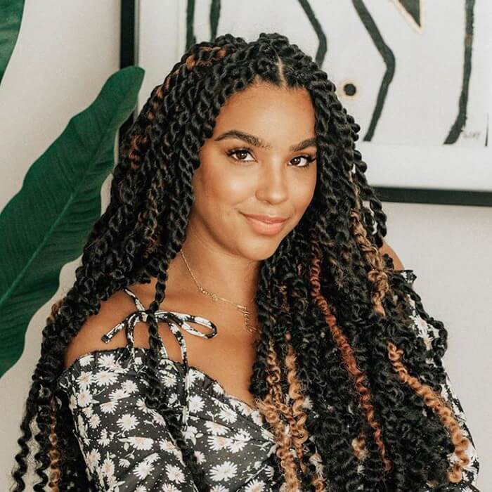 Passion Twists Braids Hairstyles