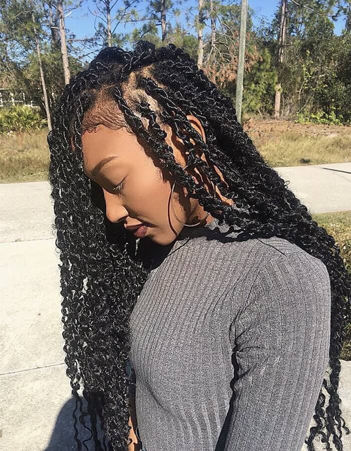 Passion Twists Braids Hairstyles