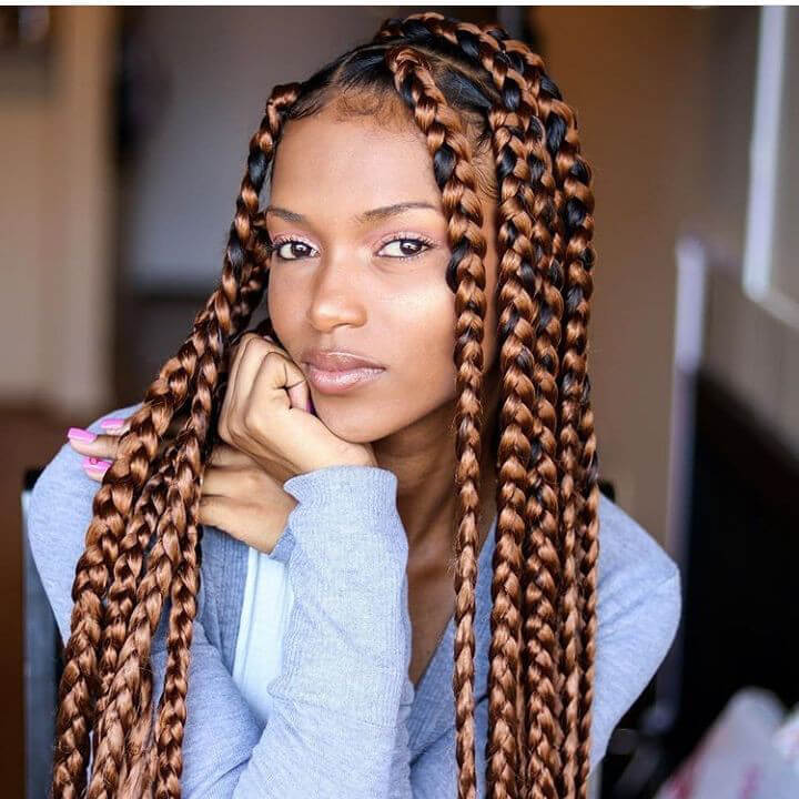 Knotless Box Braids Color