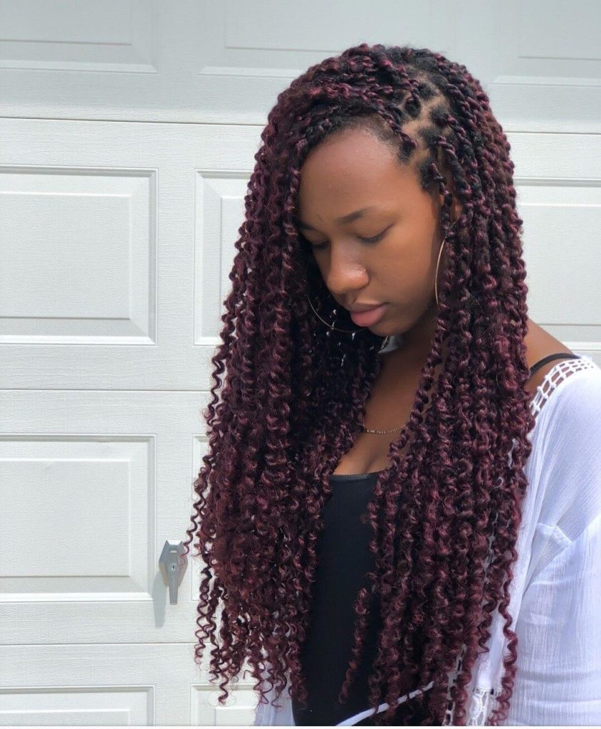 Passion Twists Braids Hairstyles