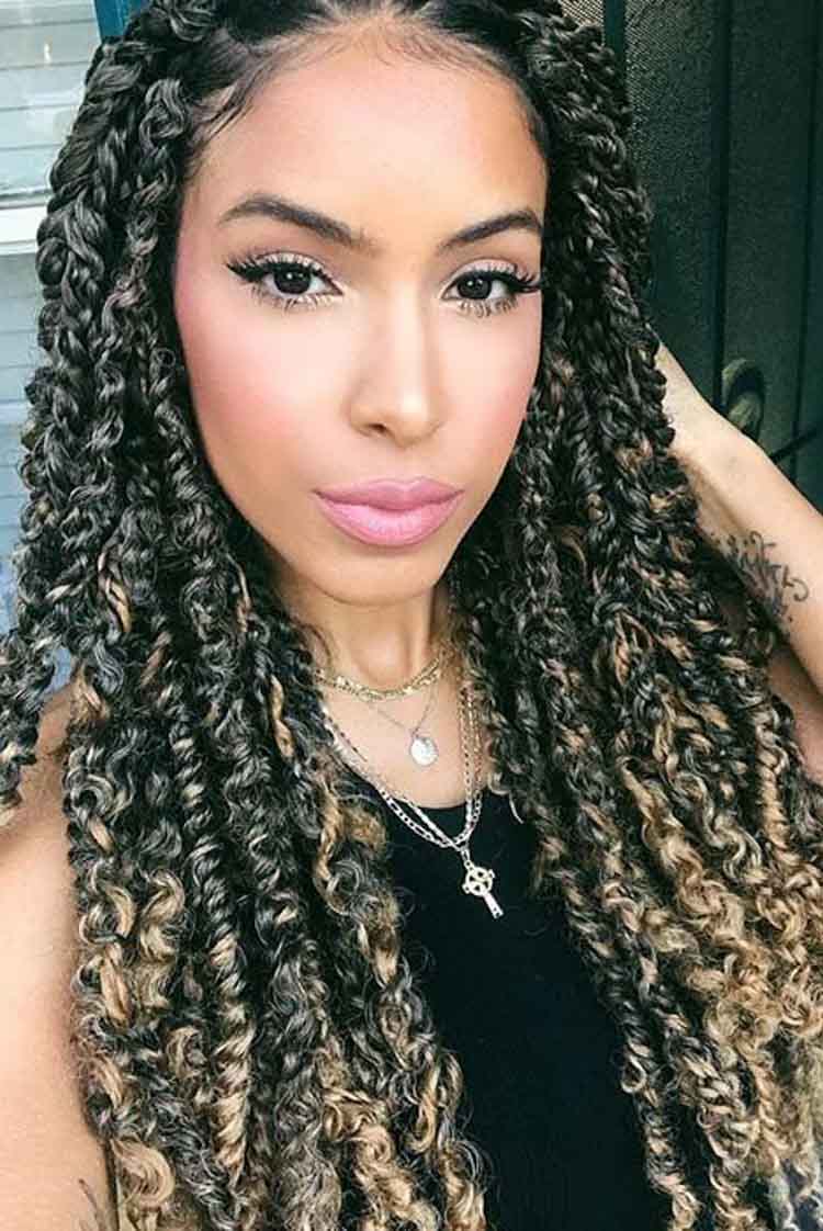 Passion Twists Braids Hairstyles