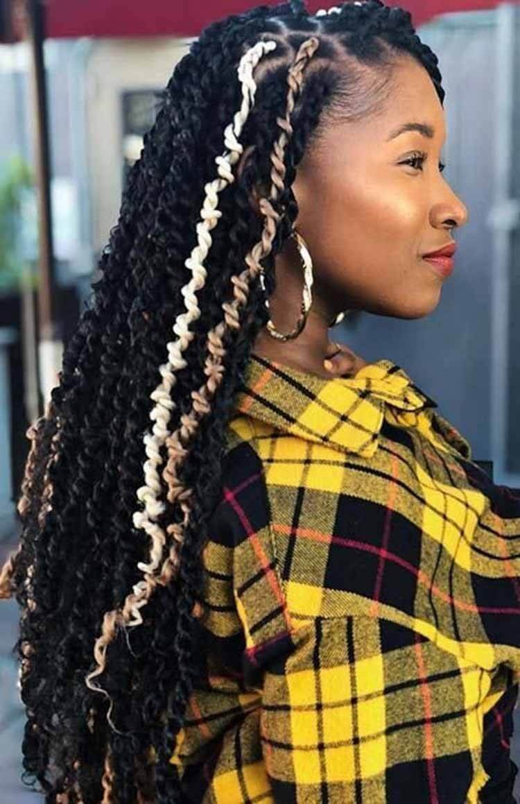 Passion Twists Braids Hairstyles