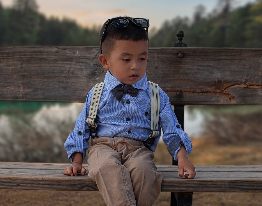 little boy with undercut