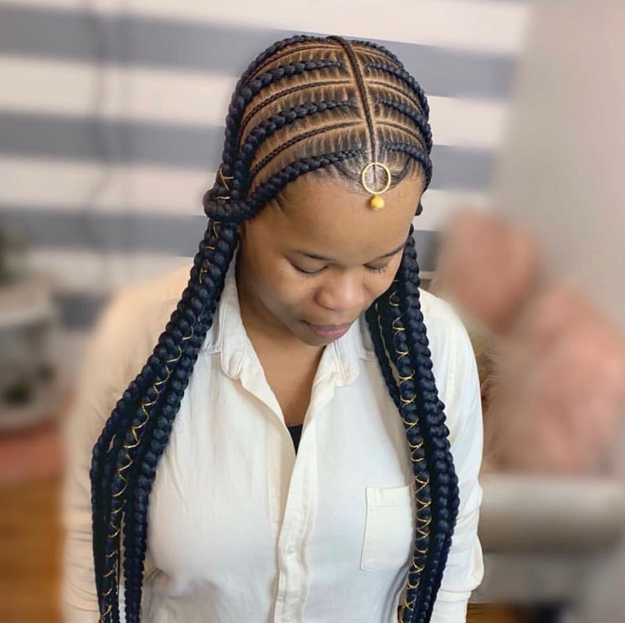 black women with fulani braids