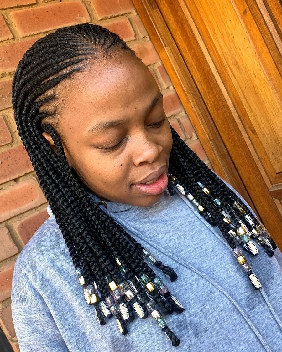 fulani braids for medium hair